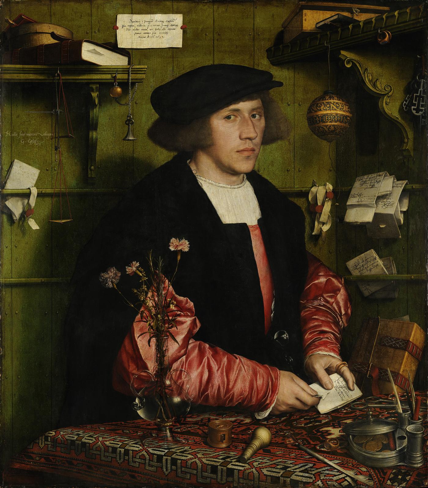 Hans Holbein the Younger, The Merchant Georg Gisze, at his desk with letters